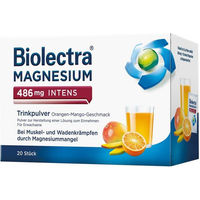 Produktbild von Biolectra Magnesium 486 mg Intens Trinkpulver Orange-Mango vegan glutenfrei laktosefrei