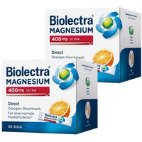 Produktbild von Biolectra Magnesium ultra Direct 400 mg Orange Sticks vegan zuckerfrei ohne Zusatzstoffe