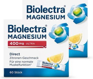 Biolectra Magnesium ultra Direct 400 mg Zitrone Sticks für Sportler, Schwangere und Stillende – Bild 1 von 2