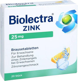 Biolectra Zink 25 mg Brausetabletten für Erwachsene 20 Stück – Bild 1 von 1