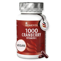 Produktbild von BIOMENTA Cranberry Kapseln mit 1000 mg Pflanzenextrakt und Vitamin C, vegan, 60 Kapseln