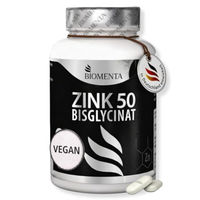 Produktbild von BIOMENTA Zinkbisglycinat hochdosierte Tabletten vegan ohne Zusatzstoffe 365 Stück