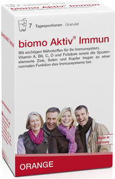 biomo Aktiv Immun Granulat mit Vitamin C, D, Zink, Selen, Kupfer und Folsat 7 Beutel glutenfrei und laktosefrei – Bild 1 von 4