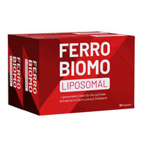 Produktbild von Biomo Ferro Liposomal Kapseln vegan glutenfrei laktosefrei 100 Stück