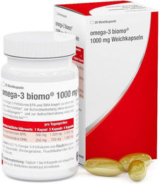 biomo® Omega-3 1000 mg Weichkapseln laktosefrei und glutenfrei – Bild 1 von 1