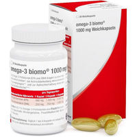 Produktbild von biomo® Omega-3 1000 mg Weichkapseln laktosefrei und glutenfrei