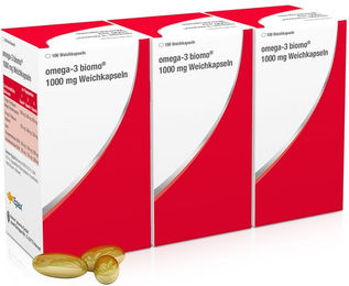 biomo® Omega-3 1000 mg Weichkapseln laktosefrei und glutenfrei – Bild 1 von 1