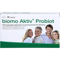 Produktbild von biomo pharma Aktiv Probiot Kapseln Bio glutenfrei ohne Gelatine 30 Stück