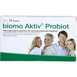 biomo pharma Aktiv Probiot Kapseln glutenfrei und ohne Gelatine 15 Stück – Bild 1 von 2