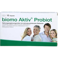 Produktbild von biomo pharma Aktiv Probiot Kapseln glutenfrei und ohne Gelatine 15 Stück