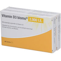 Produktbild von biomo pharma Vitamin D3 2000 IE Tabletten laktosefrei und glutenfrei 120 Stück