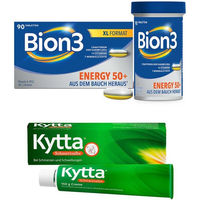 Produktbild von Bion3 50+ Energy Tabletten für Senioren und Erwachsene 30 Stück und Kytta Schmerzsalbe 150 g