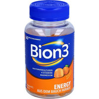 Produktbild von Bion3 Energy Weichgummis mit Vitamin B1, B6, B12 und Bakterienkulturen, 60 Stück, glutenfrei und laktosefrei