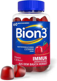 Bion3 Immun Weichgummis für Erwachsene vegetarisch ohne Gelatine und Zusatzstoffe 60 Stück – Bild 1 von 3