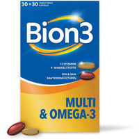Produktbild von Bion3 Multi & Omega-3 Kombipackung mit Bakterienkulturen für Erwachsene 60 Kapseln