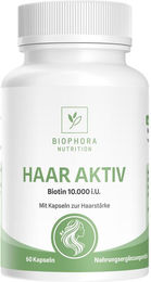 Biophora Haar Aktiv Biotin 10.000 µg hochdosierte Biotinkapseln – Bild 1 von 2