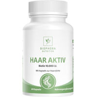 Produktbild von Biophora Haar Aktiv Biotin 10.000 µg hochdosierte Biotinkapseln