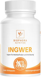 Biophora Ingwer Kapseln vegan 120 Stück – Bild 1 von 1