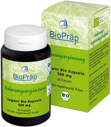 BioPräp Bio Ingwer 500 mg Kapseln vegan und bio 90 Stück – Bild 1 von 1