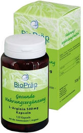 BioPräp L-Arginin 500mg Kapseln vegan 120 Stück – Bild 1 von 1