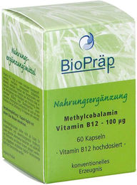 BioPräp Methylcobalamin Vitamin B12 100 µg Kapseln 60 Stück – Bild 1 von 2