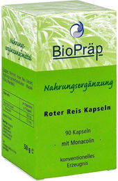 BioPräp Roter Reis Kapseln mit Monacolin, 90 Kapseln, vegan, ohne Zusatzstoffe – Bild 1 von 5