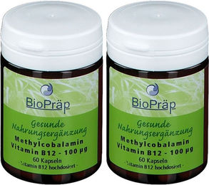 BioPräp Vitamin B12 Methylcobalamin 100 µg Kapseln 60 Stück – Bild 1 von 1