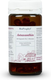 BioProphyl Astaxanthin mit Vitamin E 8 mg Kapseln vegan 60 Stück – Bild 1 von 3