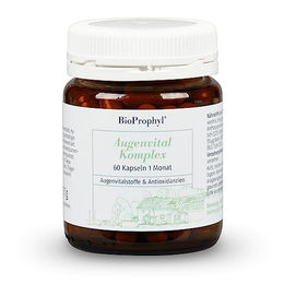 BioProphyl Augenvital Komplex Vitamin-Kombination mit Beta Carotin, Lycopin, Zeaxanthin, Lutein, Zink und Selen, 60 vegane Kapseln – Bild 1 von 2