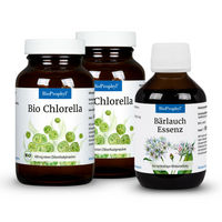 Produktbild von BioProphyl Ausleitung Fortsetzungspaket mit BIO Chlorella 500 und Bärlauch-Essenz rein natürlich ohne Zusatzstoffe