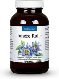 BioProphyl Innere Ruhe Kapseln mit Ashwagandha, Baldrian, Hopfen, Lavendel, L-Tryptophan und B-Vitaminen 120 Kapseln vegan – Bild 1 von 4