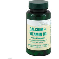 Produktbild von Bios Naturprodukte Calcium Citrat und Vitamin D3 Kapseln, 100 Stück, glutenfrei, laktosefrei und hefefrei