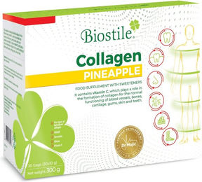 Biostile Collagen Pulver mit Typ I und Typ II Kollagen Geschmack Ananas – Bild 1 von 1