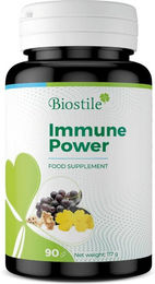 Biostile Immune Power Kapseln mit Gelée Royale, Nachtkerzenöl und Traubenkernöl ohne Zusatzstoffe 90 Stück – Bild 1 von 2