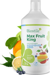Biostile Max Fruit King Bio Superfood Fruchtsaftkonzentrat mit Aloe Vera, Noni und 11 Fruchtsäften in flüssiger Form – Bild 1 von 3