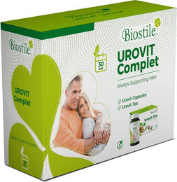 Biostile Urovit Complet Kapseln mit Sägepalme und Tribulus terrestris zur Unterstützung der Prostata- und Blasengesundheit für Männer – Bild 1 von 2