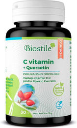 Biostile Vitamin C + Quercetin mit natürlicher Acerola und Hagebutte – Bild 1 von 1