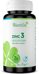 Biostile Zinc Kapseln mit 3 Zinkformen aus Bisglycinat, Gluconat und Citrat vegan 30 Stück – Bild 1 von 1