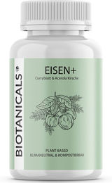 BIOTANICALS Eisen Kapseln mit Curryblatt und Acerola Kirsche, vegan, 120 Stück – Bild 1 von 3