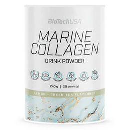 BioTech H2O Marine Collagen Pulver Grüner Tee Zitrone 240g zuckerfrei glutenfrei laktosefrei – Bild 1 von 1