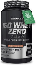 BioTech USA Iso Whey Zero Black Whey Protein Isolat Pulver zuckerfrei laktosefrei glutenfrei 908 g – Bild 1 von 2