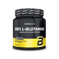 Produktbild von BioTech USA L-Glutamin Pulver laktosefrei glutenfrei zuckerfrei ohne Zusatzstoffe 240 g