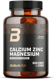 BioTechUSA Calcium Zinc Magnesium Mineralstoff-Komplex Citrat Tabletten 90 Stück – Bild 1 von 2
