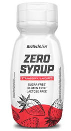 BioTechUSA Zero Syrup zuckerfrei und fettfrei Erdbeere 320 ml – Bild 1 von 2