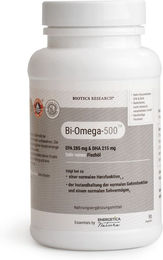 BIOTIC RESEARCH Bi-Omega-500 Kapseln mit 500 mg Omega-3 für Erwachsene glutenfrei laktosefrei zuckerfrei ohne Zusatzstoffe – Bild 1 von 1