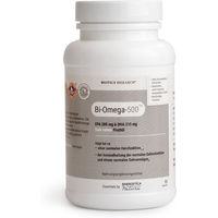 Produktbild von BIOTIC RESEARCH Bi-Omega-500 Kapseln mit 500 mg Omega-3 für Erwachsene glutenfrei laktosefrei zuckerfrei ohne Zusatzstoffe