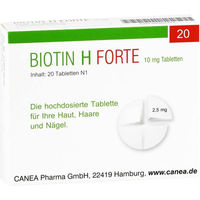 Produktbild von Biotin H forte Pharma Peter GmbH Biotin 10 mg Tabletten 20 Stück