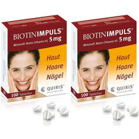Produktbild von Biotin Impuls Hochdosiertes Biotin Vitamin H 5 mg Tabletten 200 Stück