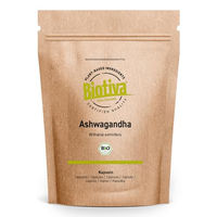 Produktbild von Biotiva Ashwagandha Bio Kapseln mit 1500 mg Tagesdosis 180 Stück
