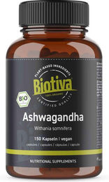 Biotiva Ashwagandha Kapseln Bio - 1500 mg Tagesdosis - 150 Kapseln – Bild 1 von 5